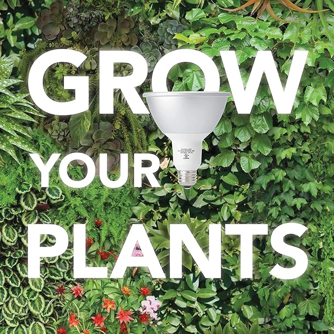 NorbBOTANIC Premium LED Grow Light Full Spectrum PAR38 Bulb 1350 Lumens Energy-Efficient Sun-Spectrum Mimics Sunlight White Light Perfect for Indoor Plants Herbs Tropical Plants 16W 30 Degree