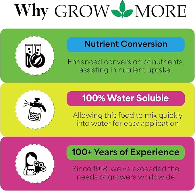 Grow More Sea Grow Flower &amp Bloom (4-26-26) - 3lbs of Seaweed Fertilizer for Plants - Water Soluble Fertilizer for Vegetables &amp Fruits - High Phosphorus Flower Food w/Seaweed Extract for Plant