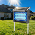 Solar Bug Zapper Outdoor Mosquito Zapper Waterproof Electric Fly Zapper Rechargeable Mosquito Killer Lamp with 10W Solar Panel 4500V Cordless Fly Trap for Backyard Patio Garden RV Camping
