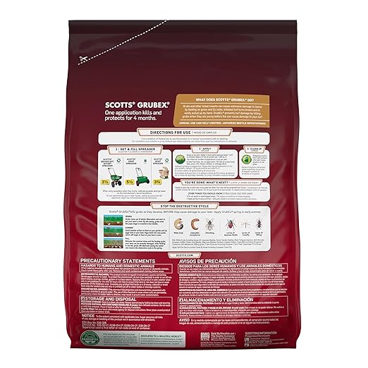 Scotts GrubEx1 Season Long Grub Killer for Lawns - Protects Lawns Up to 4 Months 5000 sq. ft. 14.35 lbs. (Pack of 3)