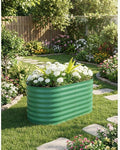 2 Pack Raised Garden Beds Outdoor 4x2x2 Ft Galvanized Steel Planter Box for Vegetables Flowers &amp Herbs Rust-Resistant Open-Bottom Raised Garden Box Easy Assembly Planters for Outdoor Plants G