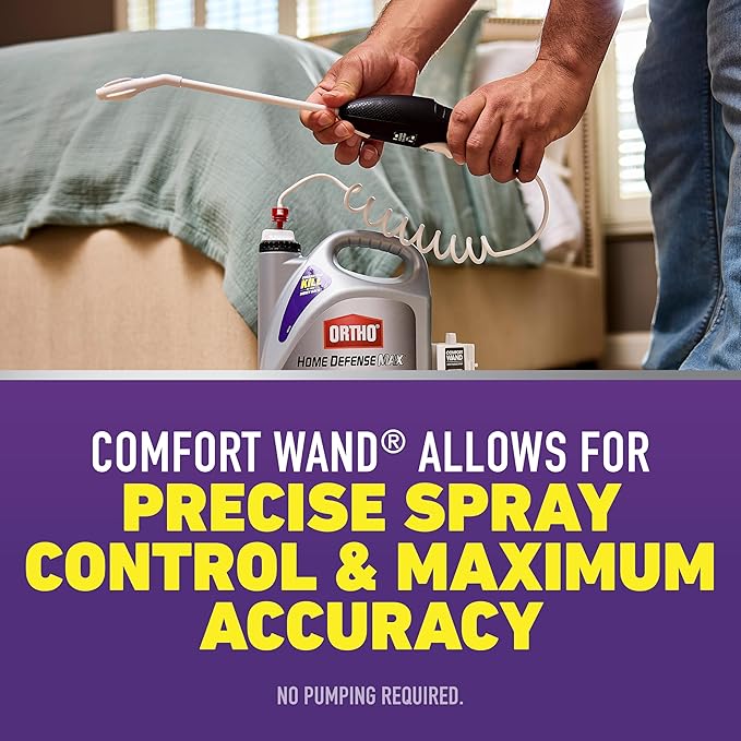 Ortho Home Defense Max Bed Bug Flea &amp Tick Killer with Comfort Wand – Also Kills Bed Bug Eggs Ready-to-Use Indoor Pest Control Spray 1 gal.