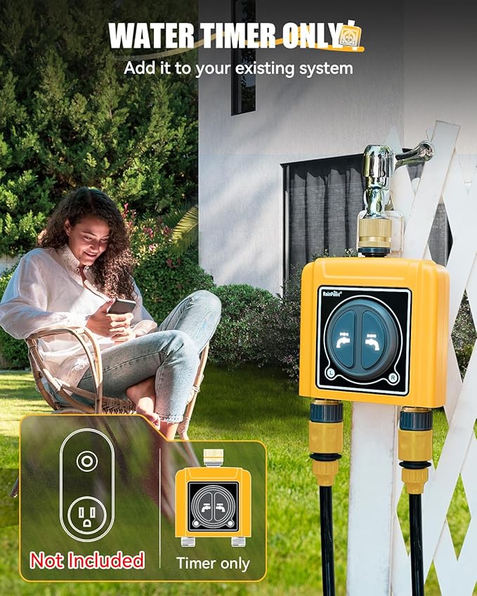 RAINPOINT WiFi Water Timer Brass Inlet &amp OutletNo WiFi Hub 2.4Ghz WiFi Compatible TWG004WRF Hub (Lot &gt202108)
