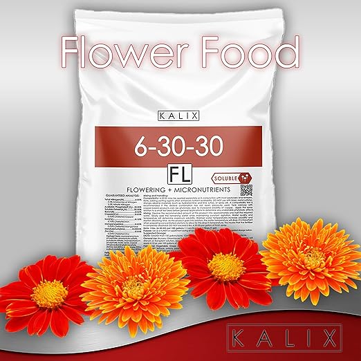 KALIX 6-30-30 Water Soluble Fertilizer | High Phosphorus &amp Potassium Bloom Booster for Flowers Fruits Vegetables Lawns &amp Ornamentals | Promotes Root Development Bud Set &amp Vibrant Bloom