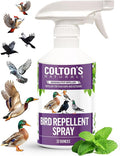 Bird Repellent Spray (32 OZ) Deter Birds from Outdoor Surfaces Garden Areas Deterrent Natural Woodpecker Pigeon and More Natural