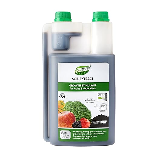 Ecoworm Soil Extract – Organic Liquid Vermicompost Fertilizer &amp Soil Microbe Booster for Fruits Vegetables &amp Gardens – 35 fl oz (Makes 53 Gallons)