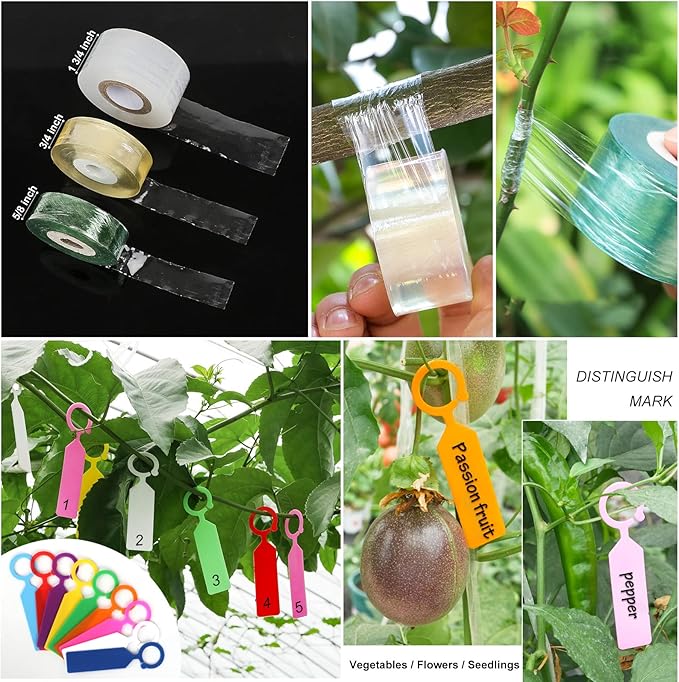 Upgrage Garden Grafting Tools 2 in 1 Garden Pruning Tools Including Grafting Knife Pruning Shears Replacement Blades Grafting Tapes and Labels for Plant Branch Fruit Tree Cutting Pruner Tool Kits