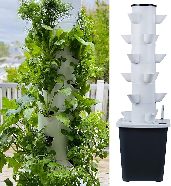 DIY Hydroponic Farm Equipment Aeroponic Cultivation System Hydroponic Planting System Hydroponic Planting Kit Garden Planting Box(30 Holes)