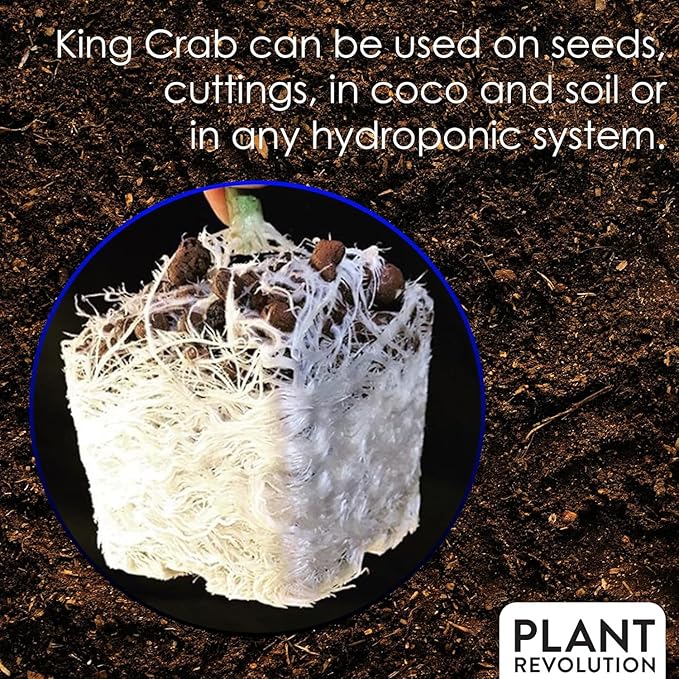 Root Stimulator for Plants King Crab Ultra Concentrated OMRI Organic Bacteria for Plants 275 Million Organisms per ml Roses Tomatoes Houseplants Trees and Succulents 32 oz Makes 1900 Gallons