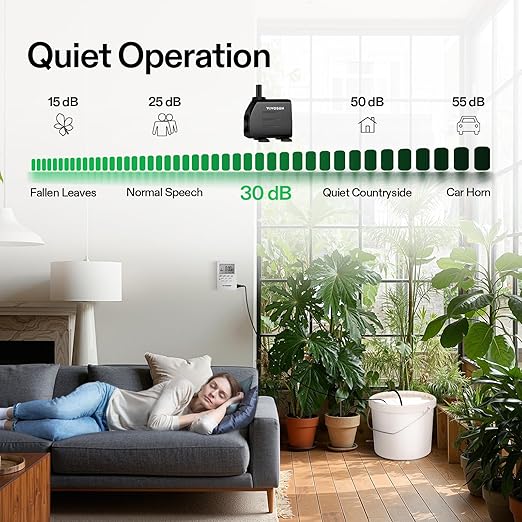 VIVOSUN Professional Automatic Drip Irrigation Kits 15W Output All in One Professional Grow Kit- Includes Pump Timer and Regulator 8 Drip Emitters Garden Plant Watering System Indoor Outdoor