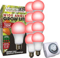 Miracle LED 11W Red Spectrum Multi-Plant Grow Light Replacing 150W (8-Pack) with Bonus SproutMatic Grow Light Timer