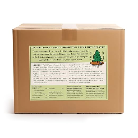 The Old Farmer's Almanac Evergreen Tree &amp Shrub Fertilizer Spikes 10-4-10 (72 Spikes - 18.0 Lbs)