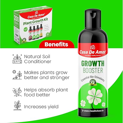Plant Growth Kit 3-in-1 Liquid Fertilizers- Boost Growth Enhance Roots and Nourish Plants | Ideal for Indoor and Outdoor Gardens (800 ml)