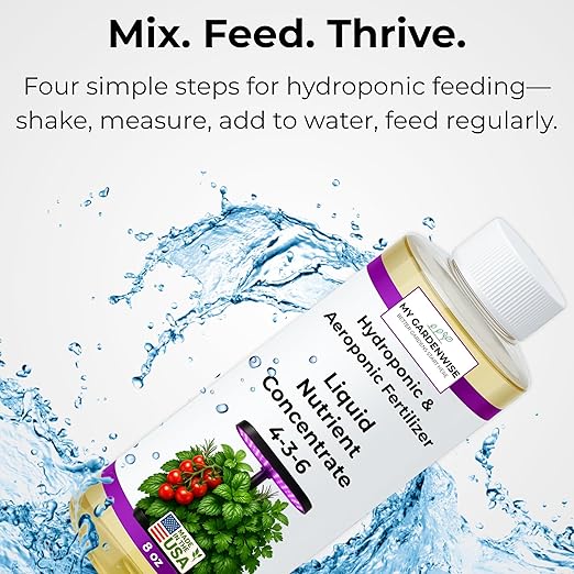 Liquid Plant Food – Hydroponics Nutrients for Indoor House Plants Tomato Strawberry Lucky Bamboo Lettuce Vegetable Garden &amp Herbs – Aero Nutrients Liquid Fertilizer for All Growing Systems (3