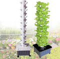 Hydroponics Tower GardenHydroponic Growing Systemfor Indoor Herbs Fruits and Vegetables - Aeroponic Tower 15 Layer 45 Plant Sites with Hydrating Pump Adapter Net Pots Timer-1PC