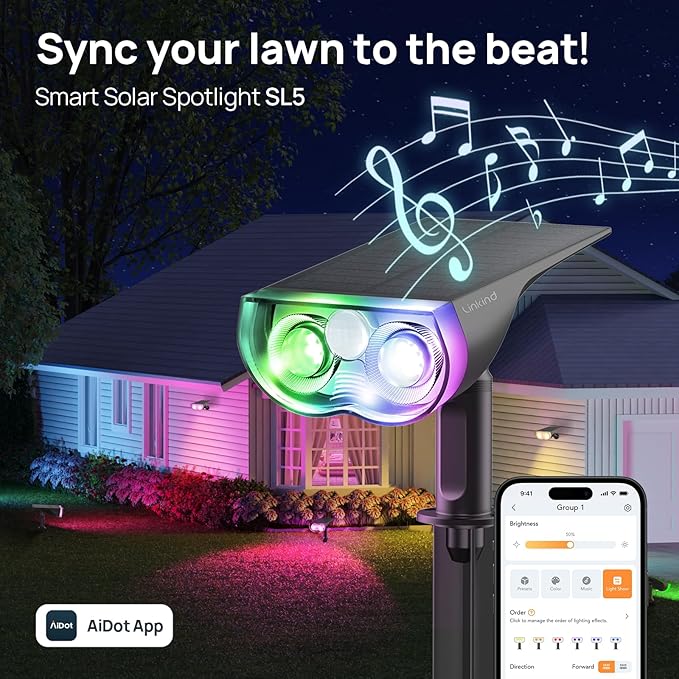 Linkind StarRay Solar Lights Outdoor Waterproof Smart Solar Lights Outdoor SL5