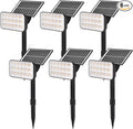 Solar Spot Lights Outdoor 72 LEDs Landscape Lighting with 3 Lighting Modes and Auto On/Off 360° Adjustable IP65 Waterproof Solar Powered Landscape Lights for Yard Garden Pathway 6 Pack