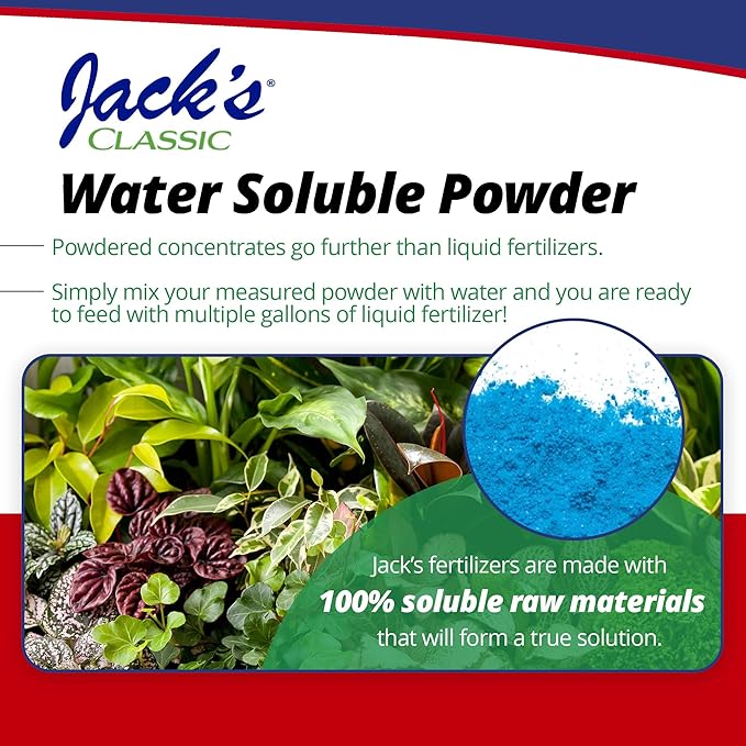 Jack's Classic 15-30-15 Houseplant Special Water-Soluble Fertilizer with Micronutrients to Green-Up and Increase Blooms in Houseplants 8oz 2 Pack
