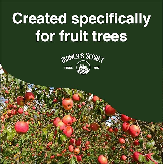 Farmer's Secret Fruit Tree Booster Fertilizer (128oz) - Super Concentrated and Phosphorus Rich - Formulated for All Fruit Trees Including Peach Banana and Apple