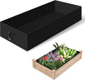 1PCS Raised Garden Bed Liner Fabric Raised Garden Bed Breathable Drainage Rectangle Grow Bags with Handles Fabric Garden Bed for Outdoor Garden Bed Holds Soil - 8ft x 2ft x 1ft
