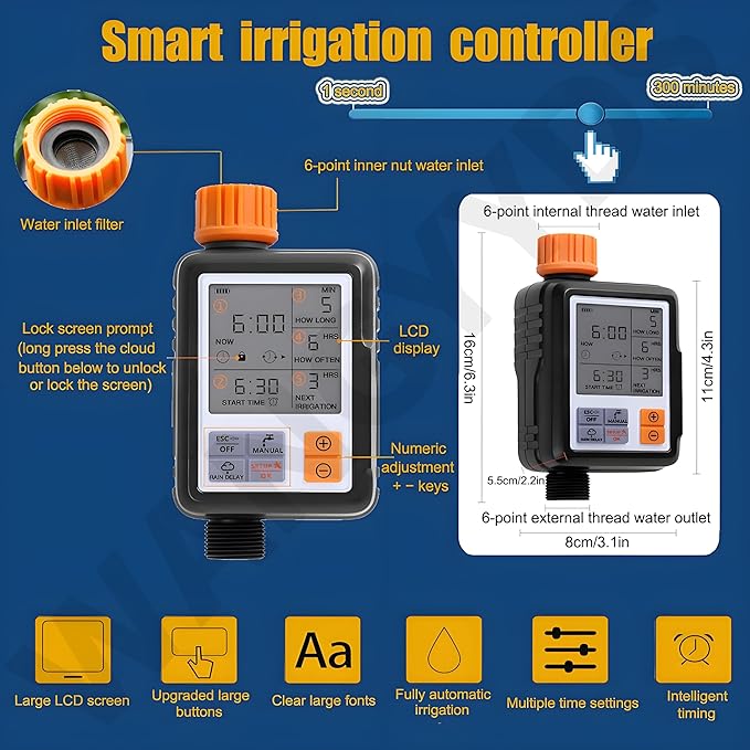 Drip Irrigation System Kit Automatic Garden Watering System Adjustable Bendable Nozzle Copper Sprayer System for Garden for Outdoor Plants for Garden Yard Lawn Greenhouse20m/65.6ft