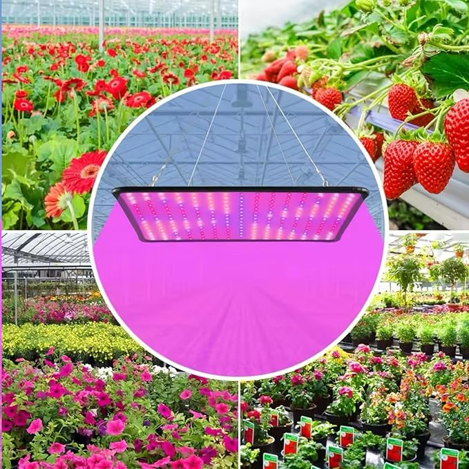 LED Grow Light Full Spectrum Plant Light 256LED Hanging Plant Light for Tent Greenhouse Vegetable Seedlings Hydroponics Seed Germination Flower Grow Light (Style B)