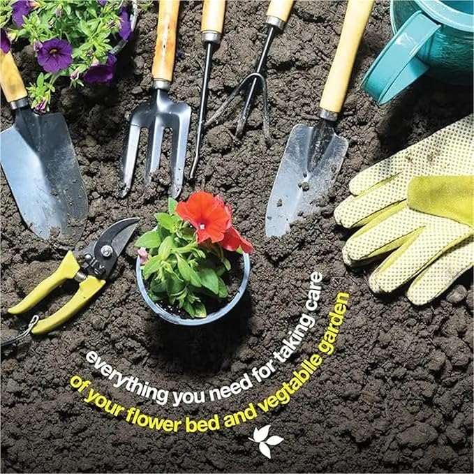 Garden Tool Set 10 Piece Heavy Duty Gardening Tool Set with Stylish Carrying Case Perfect Gardening Gift for Women or Men for Women