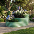 Raised Garden Bed 3-Tier Galvanized Raised Garden Bed with 3-in-1 Modular Design 17 Tall Metal Planter Box for Vegetables and Flowers Outdoor Planter for Gardening with Open Bottom Silver