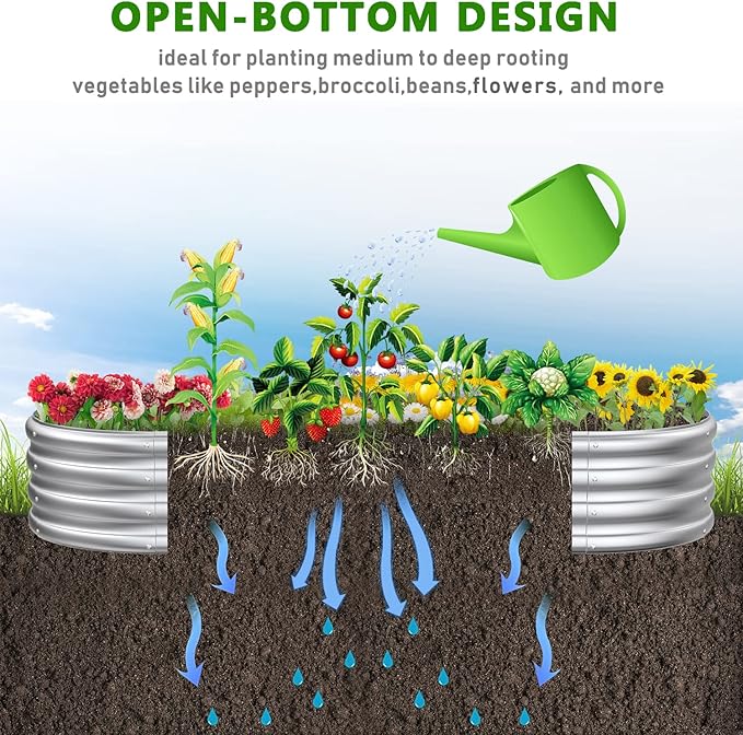 6x2.3x1ft Raised Garden Bed for Flowers Outdoor Raised Planter Box Backyard Raised Garden Bed for Plant