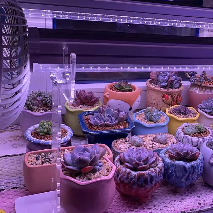 Yardwe Grow Light Stand for Indoor Plants Acrylic Metal Rack Sturdy Safe for T20 Grow Lights Enhance Plant Growth