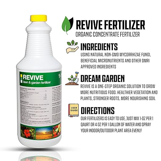Organic Liquid Fertilizer for Plants – Boost Root Growth &amp Nutrient Absorption – Mycorrhizae + Soil Biology for Stronger Healthier Plants – Garden Vegetables Indoor &amp Hydroponic (GGO Revive