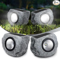 Solar Rock Lights Outdoor 2 Pack Bright Solar Spotlights Outdoor Waterproof Wireless LED Rock Lights Auto On/Off Landscape Spotlights Walkway Solar Lights for Outside Yard Patio Pathway Flowerbed