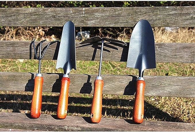Garden Tools Set 5 Pieces Gardening Tools Outdoor Hand Planting Tools with Ergonomic Comfortable Handle Gardening Kit Planting Tools