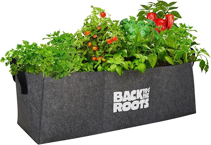Back to the Roots Breathable Raised Bed (Provides More Oxygen to Roots) 3 Cu. Ft. No Assembly Needed Reusable &amp Weatherproof | (Pack of 6)