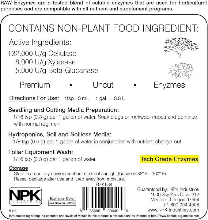 NPK Industries 717996 Raw Enzymes 8 oz