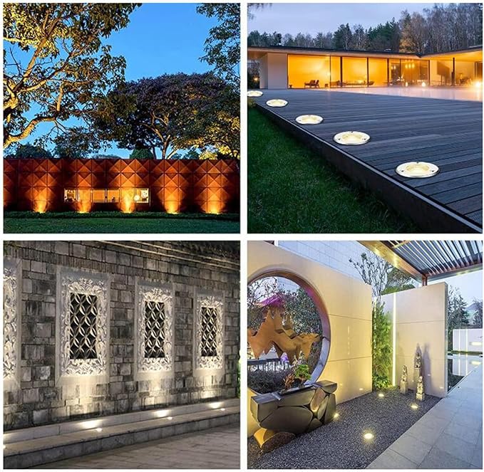 Outdoor Recessed Ground Light LED Underground Light IP66 Waterproof Buried Lights AC85-265V Spotlights for Stairs Patio Garden Tree Yard Landscape Lamp