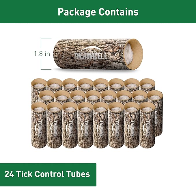 Thermacell Tick Control Tubes for Yards Protects 1/4 Acre from Ticks No Spray No Granules No Mess Environmentally Friendly Alternative to Tick Spray &amp Tick Repellent