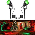 L LOHAS LED Green Christmas Spotlight 2pack+3000K Warm White Spotlight 2pack
