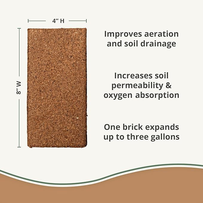 Seed Starting Soil Mix (24 Qts) - Coco Coir 650gm Bricks (2-Pack) + Perlite Bliss + 3 Gallon Grow Bags - Seed Starter Soil for Indoor Plants Outdoor Plants Seedlings - Organic Coco Coir Perlite Mix
