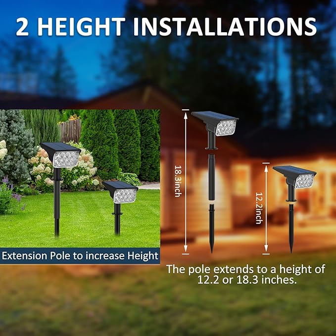 Halloween Solar Color Changing Lights Outdoor 7 Lighting Modes Waterproof IP65 Multicolor Landscape Spotlights Christmas RGB Uplights for Garden Yard House Tree Driveway Lawn Patio Pathway 6 Pack