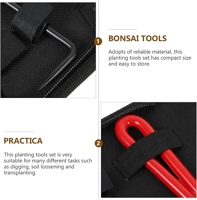 Totority 5pcs Garden Tool Set for Bonsai and Potted Plants Includes Pruning Scissors Hand Rake Soil Loosening Tools for Indoor and Outdoor Plant Care