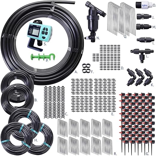 Automated Dripworks Premium Deck Garden Irrigation Kit for Watering Plants in Balconies/Terrace/Patios (with Timer) - Waters Upto 180 Plants | Agricultural Grade Components