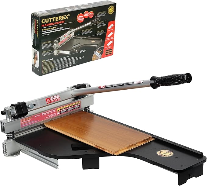 13 Laminate Floor Cutter Vinyl Floor Cutter - Meet Multi-Angle/Length Cutting A Flooring Tool also Cuts-Engineered Wood Floor LVP VCT SPC WPC Long Life HSS Blade Mounted!