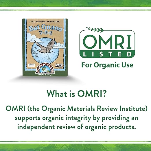 Down To Earth All Natural Fertilizers Organic Bat Guano - High Nitrogen Plant Food for Vegetative Growth 7-3-1 10 lb