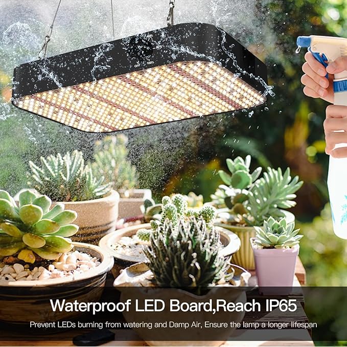 1000W LED Grow Light Dimmable Full Spectrum Plant Light 3 Lighting Modes Grow Lights for Indoor Plants Seed Starting Seedlings Vegetable for 2x2/3x3 Grow TentBlack