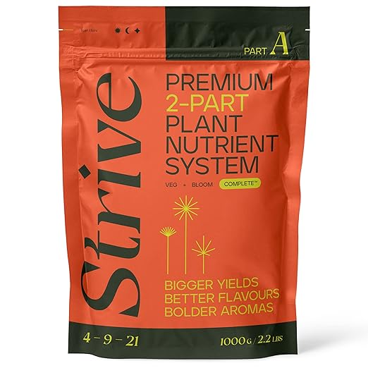 Strive Fertilizer Part A Package - Veg + Bloom General Hydroponic Nutrients - Premium Indoor Outdoor and Soil Growing Plant Food - Enhancer - Booster for Vegetables Succulents Flowers &amp More