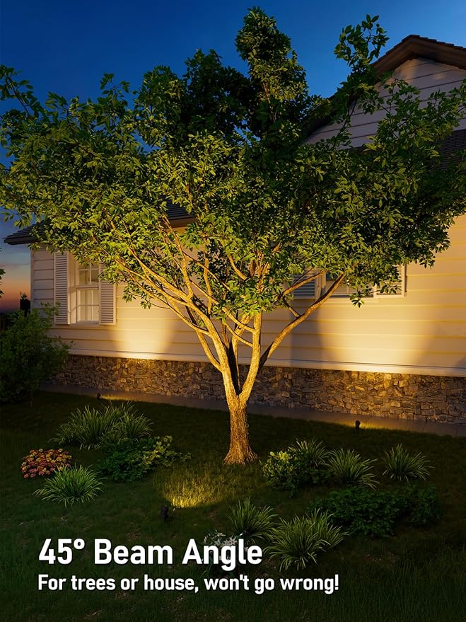 LEONLITE 12-Pack 5CCT Low Voltage LED Landscape Spotlight Update 1800K2700K3000K4000K5000K Selectable 5W 12V Pathway Lights Outdoor CRI90 Aluminum Spot Lights for Garden Yard ETL IP65 Waterproof
