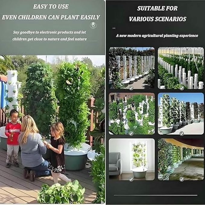 Hydroponic Growing System 20/28/36 Pods Hydroponics Tower Garden for Indoor HerbsFruitsand VegetablesAeroponics Growing Kit-