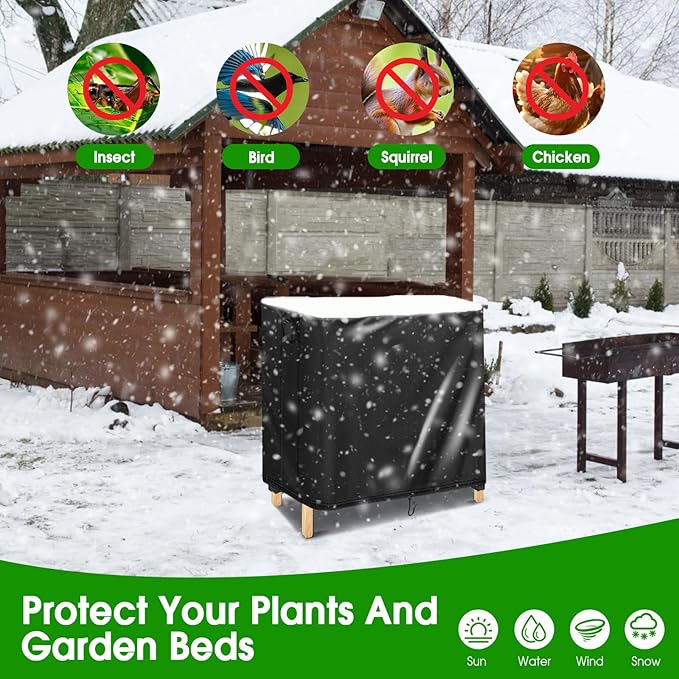 Outdoor Cover for Raised Garden Bed 48 x 24 x 30 inch Waterproof Elevated Flower Bed Cover for WinterRaised Tall Planter Box Covers for Outdoor Protection