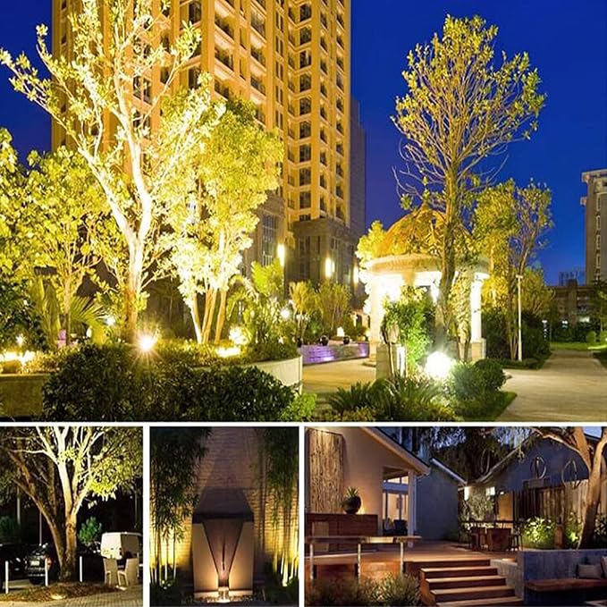 Outdoor Landscape Spotlights Spotlight Led Beam Light - Led Spot Lights AC 220V LED Outdoor Waterproof Spotlight Cob Landscape Spotlight 360° Rotating Lamp Body Ground White-10W